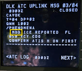 Fig. 18 ATIS LFPG CDG Moderate icing